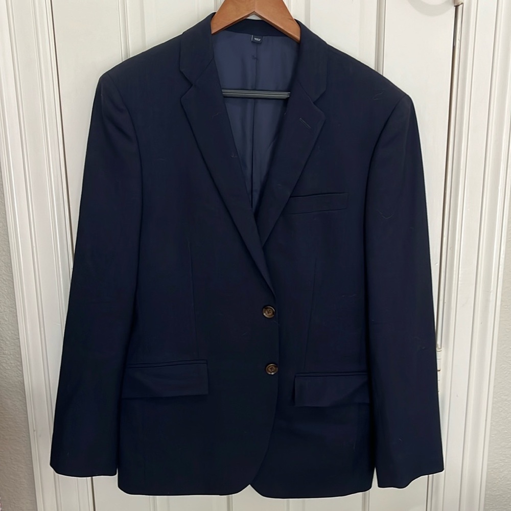 J crew Thompson navy Blazer sport coat 40 s short suit jacket